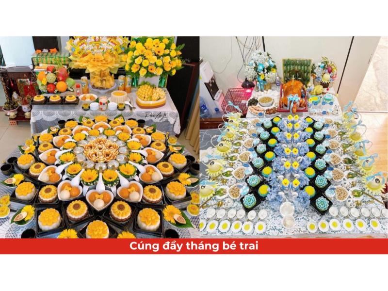Cúng đầy tháng bé trai