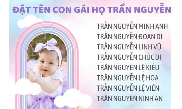 Đặt tên con gái họ Trần Nguyễn