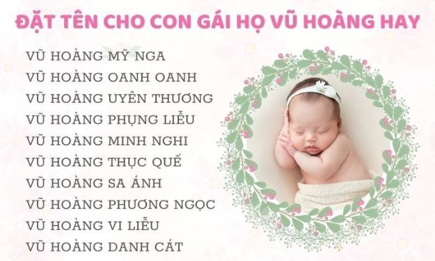 Tên con gái họ Vũ Hoàng hay, độc lạ và ý nghĩa