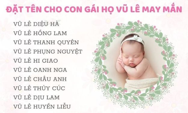 Gợi ý đặt tên cho con gái họ Vũ Lê ý nghĩa năm 2025 