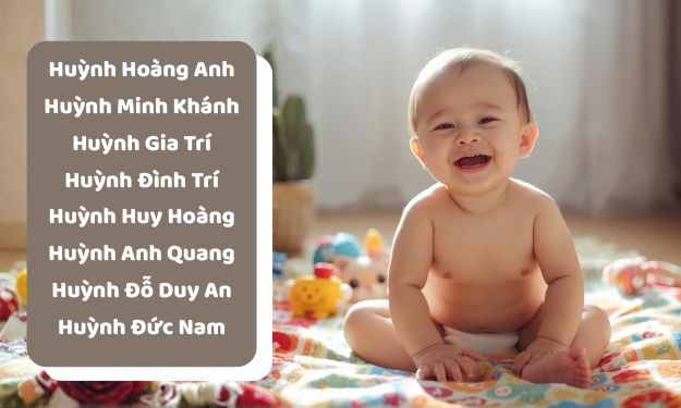 Cách đặt tên cho bé trai họ Huỳnh gợi ý sự thông minh nhạy bén