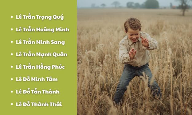 Đặt tên con trai họ Lê mang lại nhiều may mắn