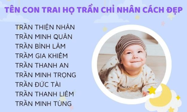 Đặt tên con trai họ Trần nhân cách đẹp