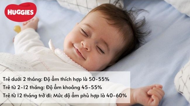 độ ẩm trong phòng cho bé