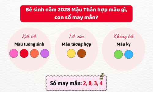 Mậu Thân sinh năm 2028 hợp và kỵ màu gì?