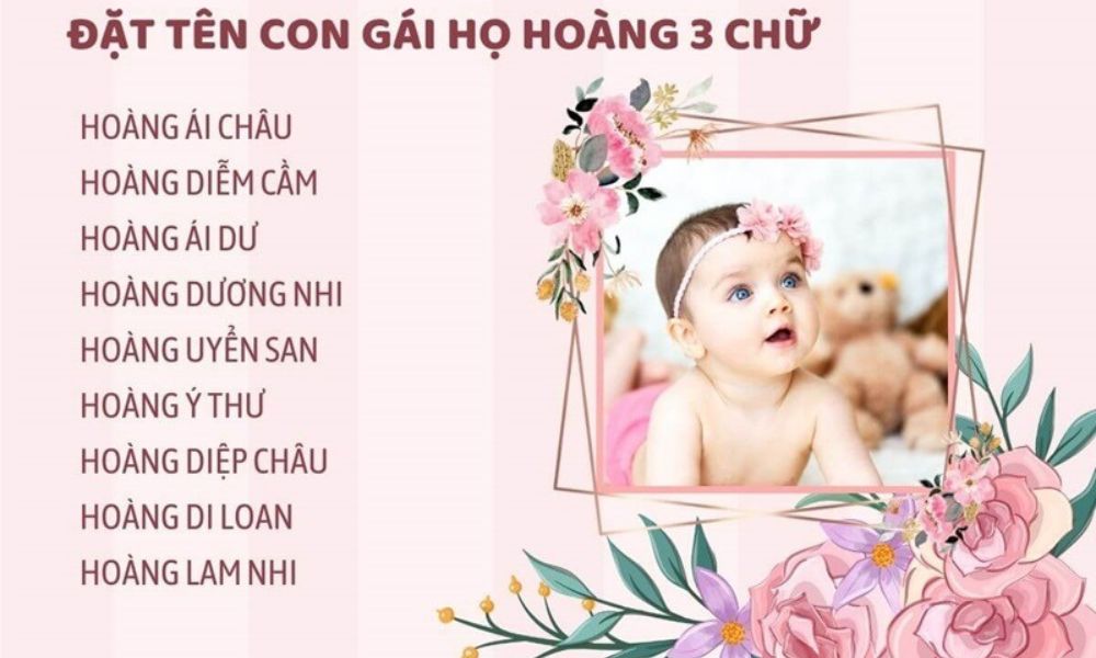 tên con gái họ hoàng 3 chữ