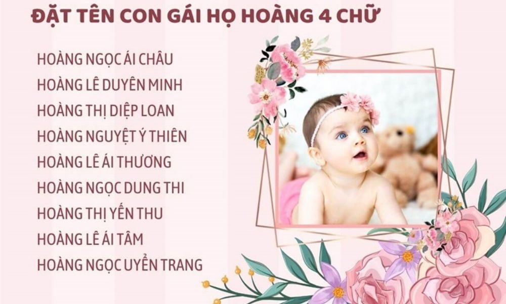 tên con gái họ hoàng 4 chữ