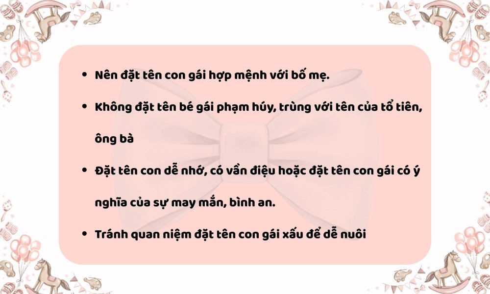 Bố mẹ khi đặt tên con gái họ Lê nên lựa chọn các tên hợp mệnh, hợp phong thủ