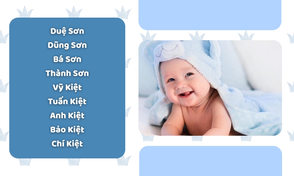 Đặt tên con trai mệnh Thổ có chữ Kiệt