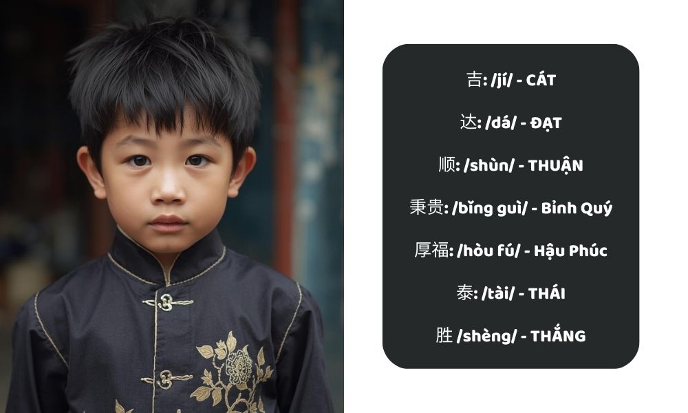 tên con trai tiếng trung mang ý nghĩa may mắn