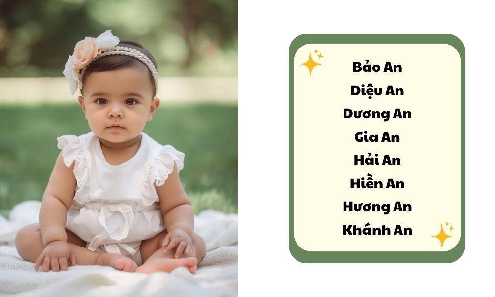 Tên đệm cho con gái tên An