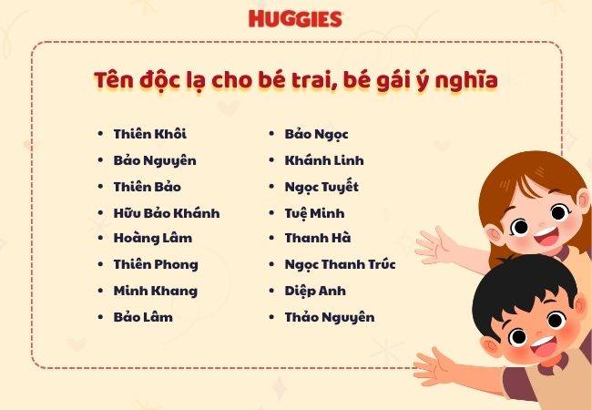 Những tên này vừa mang tính độc đáo