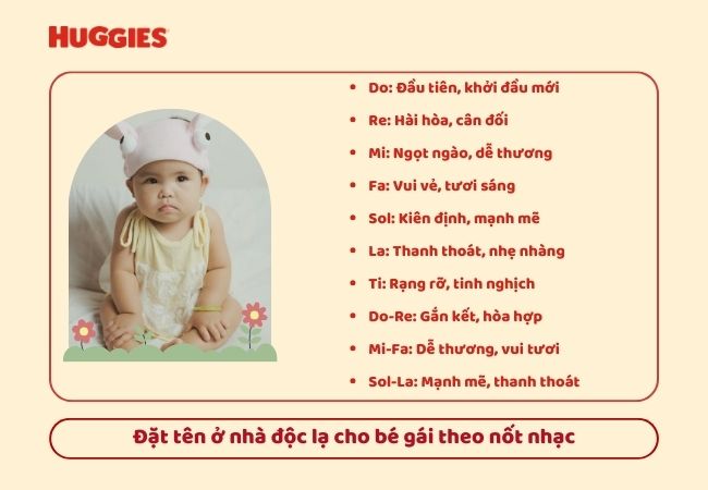 Đặt tên ở nhà độc lạ cho bé gái theo nốt nhạc