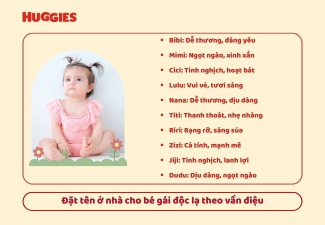 Đặt tên ở nhà cho bé gái độc lạ theo vần điệu