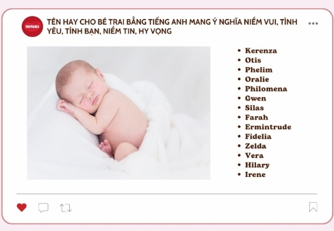 Tên tiếng anh cho bé trai mang ý nghĩa niềm vui
