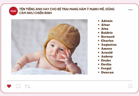 Tên tiếng anh cho bé trai mạnh mẽ