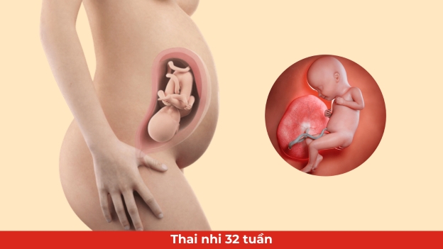 Những thay đổi thai nhi tuần thứ 32
