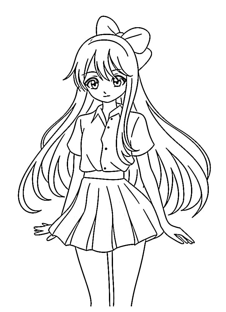 Tranh tô màu công chúa anime