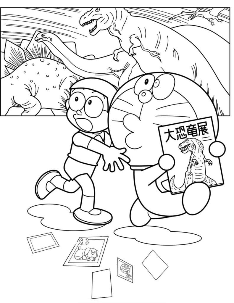 Tranh tô màu Doraemon và Nobita 1