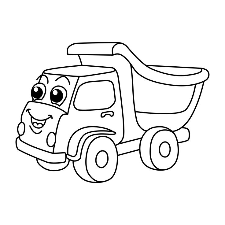 Tranh tô màu xe ô tô tải 6