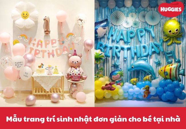 trang trí sinh nhật cho bé tiết kiệm tại nhà