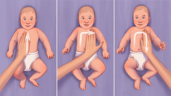 cách massage bụng cho bé