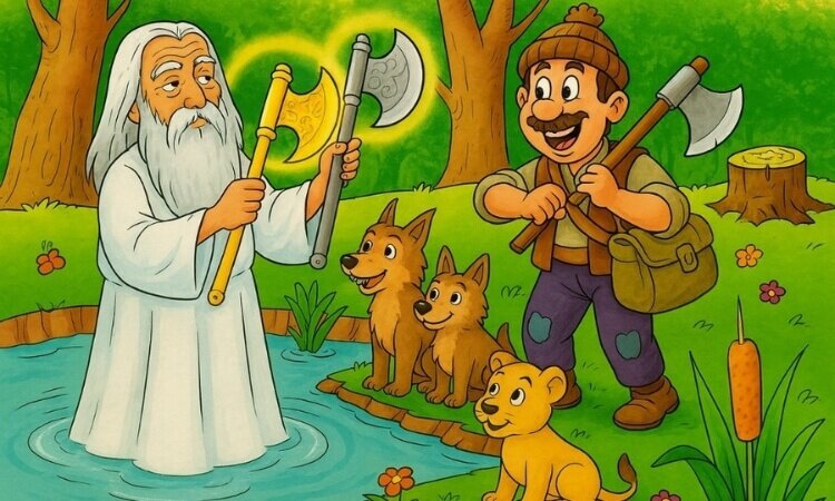 Sách kể chuyện cho bé: Ba lưỡi rìu