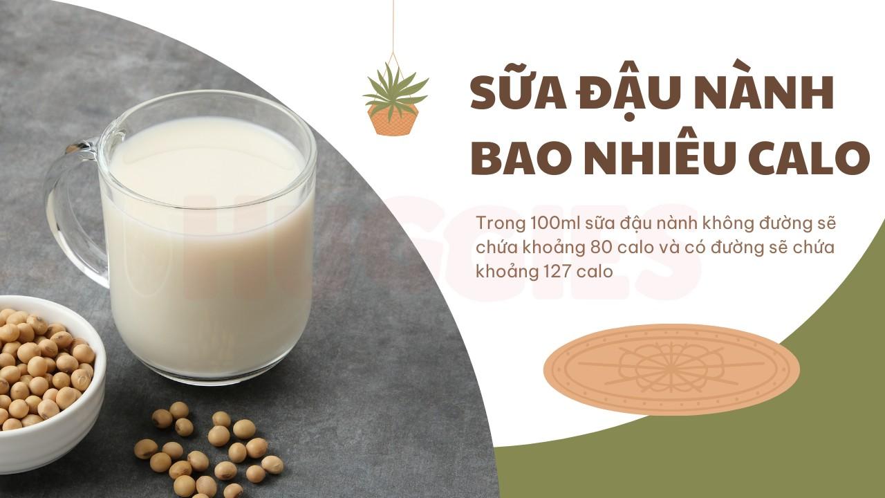 1 ly sữa đậu nành bao nhiêu calo