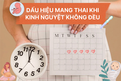 Dấu hiệu mang thai khi kinh nguyệt không đều