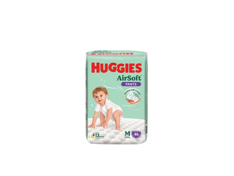Tả quần Huggies Airsoft size M cho trẻ sơ sinh từ 6-25kg