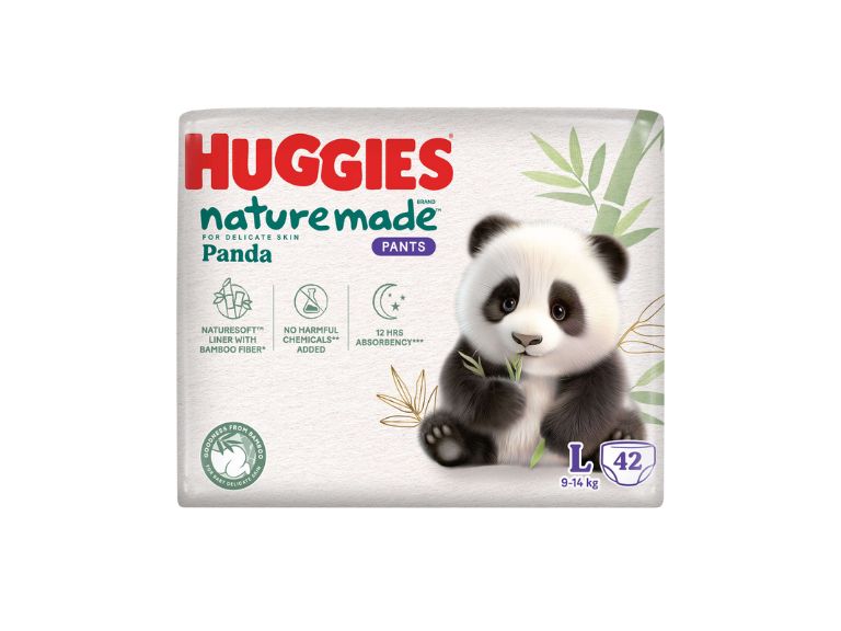 Tã quần Huggies Nature Made Panda size M-XXL cho trẻ sơ sinh từ 6-25kg