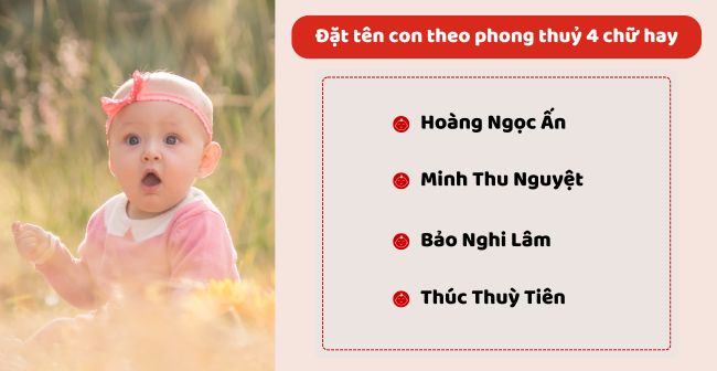 đặt tên theo ngũ hành chuẩn nhất