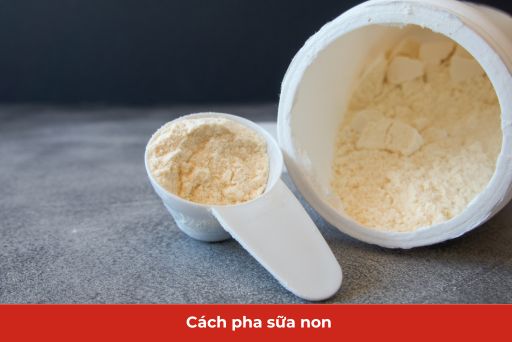 cách pha sữa non thumb