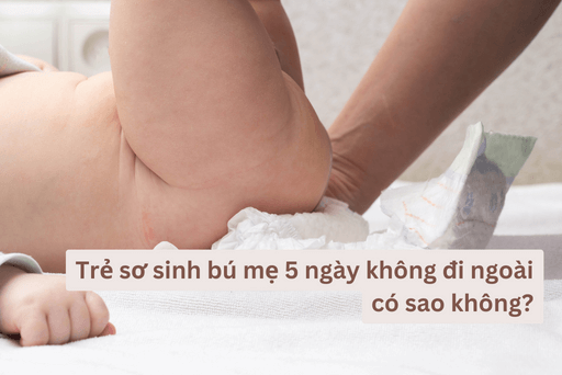 Trẻ sơ sinh bú mẹ 5 ngày không đi ngoài có sao không
