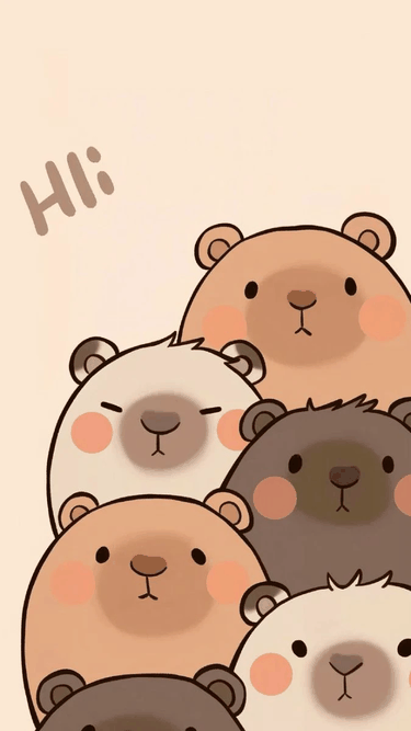 Hình nền Capybara dễ thương 3