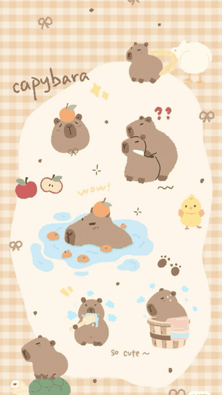 Hình nền Capybara dễ thương 5
