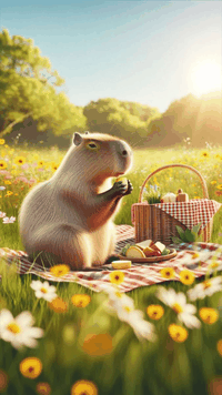 Hình nền Capybara dễ thương 6