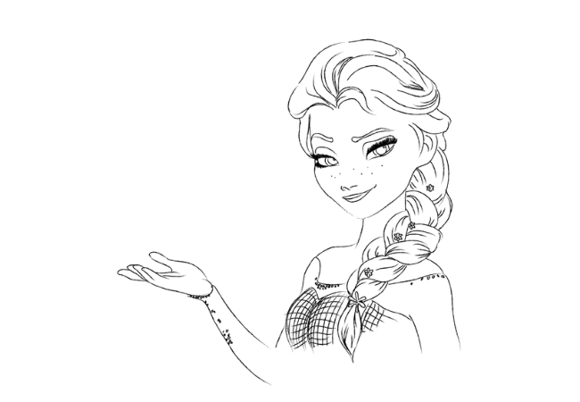 tô màu công chúa elsa 8