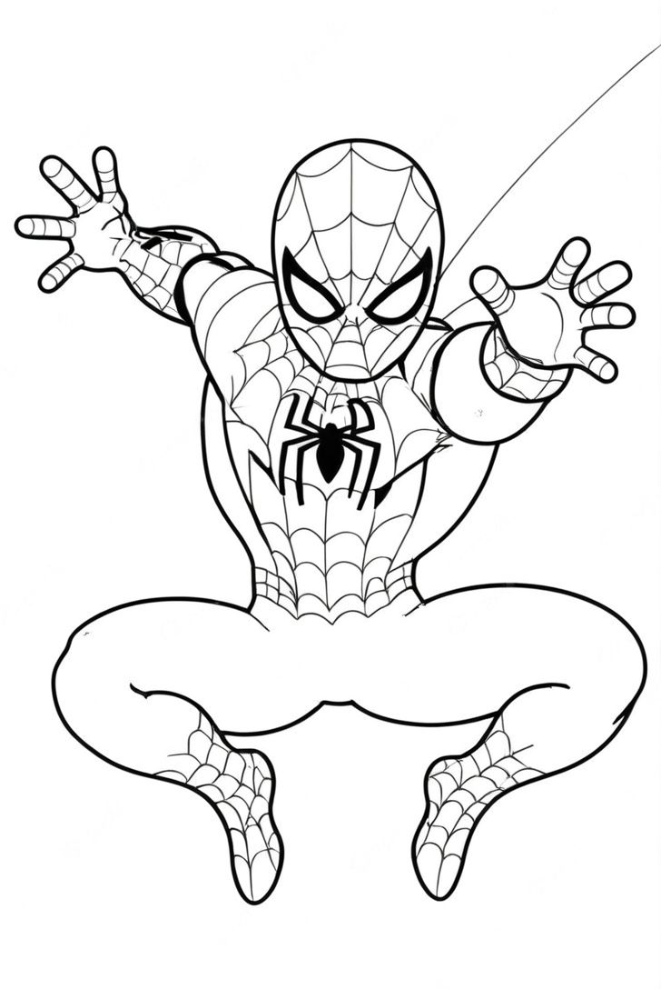 tranh tô màu siêu nhân người nhện spiderman 8