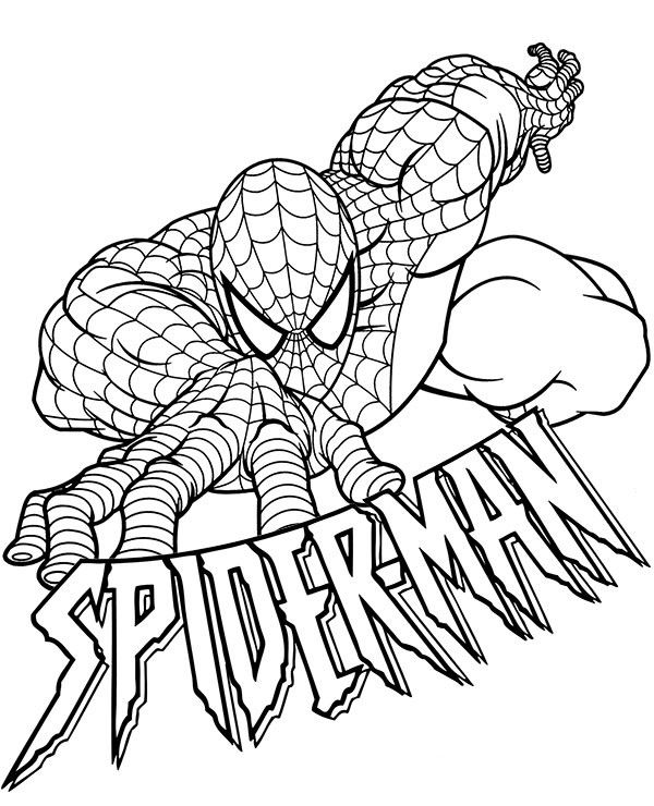 tranh tô màu siêu nhân người nhện spiderman 9