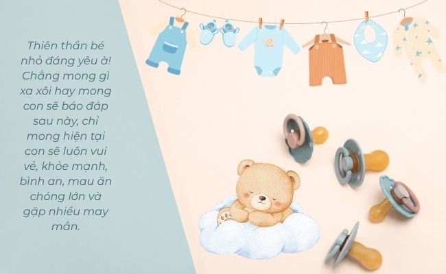 Lời chúc đầy tháng bé trai