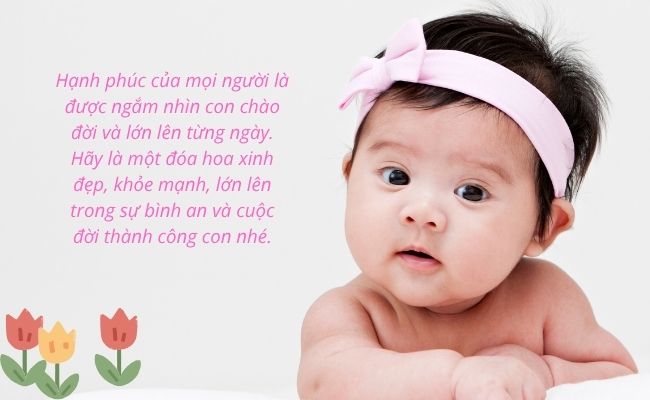 Lời chúc đầy tháng bé gái