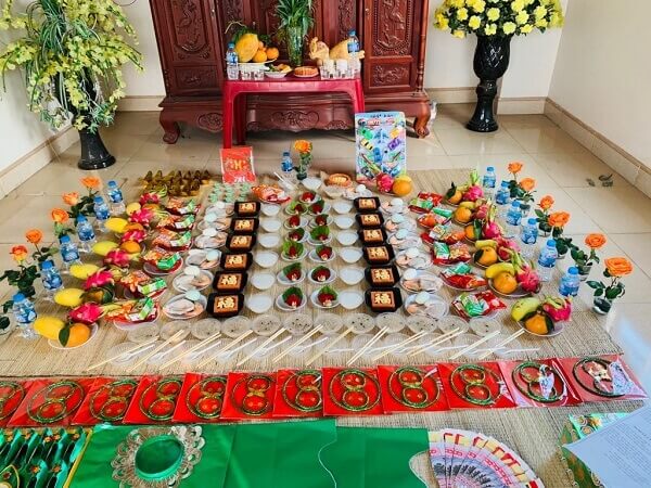 Hình ảnh mâm cúng đầy tháng bé trai 3