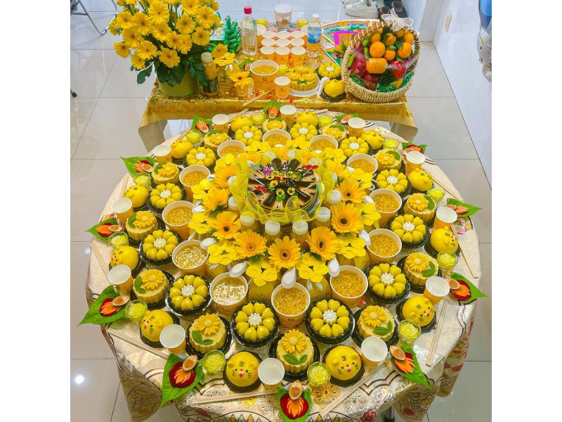 Hình ảnh mâm cúng đầy tháng bé trai 4