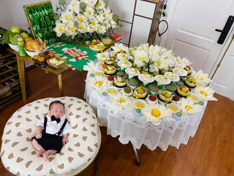 Hình ảnh mâm cúng đầy tháng bé trai 5