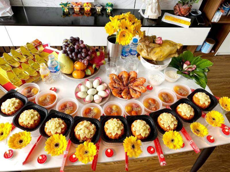 Hình ảnh mâm cúng đầy tháng bé trai 1
