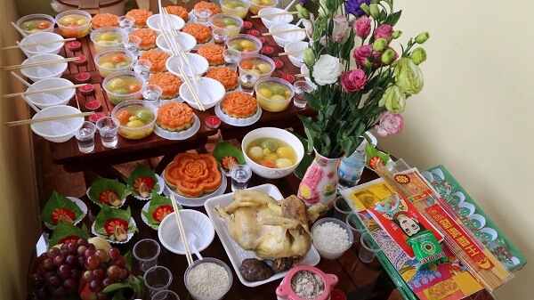 Cách bày trí mâm cúng đầy tháng bé gái 