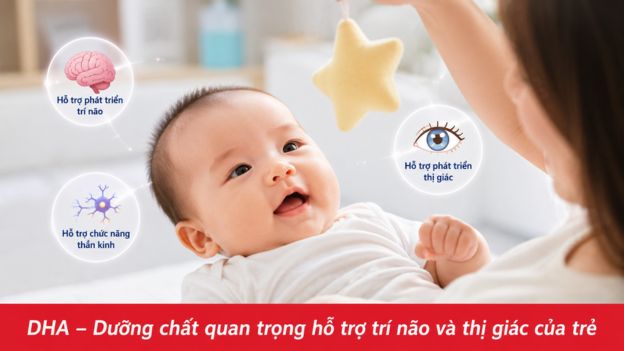 DHA hỗ trợ phát triển não bộ và thị lực của trẻ sơ sinh