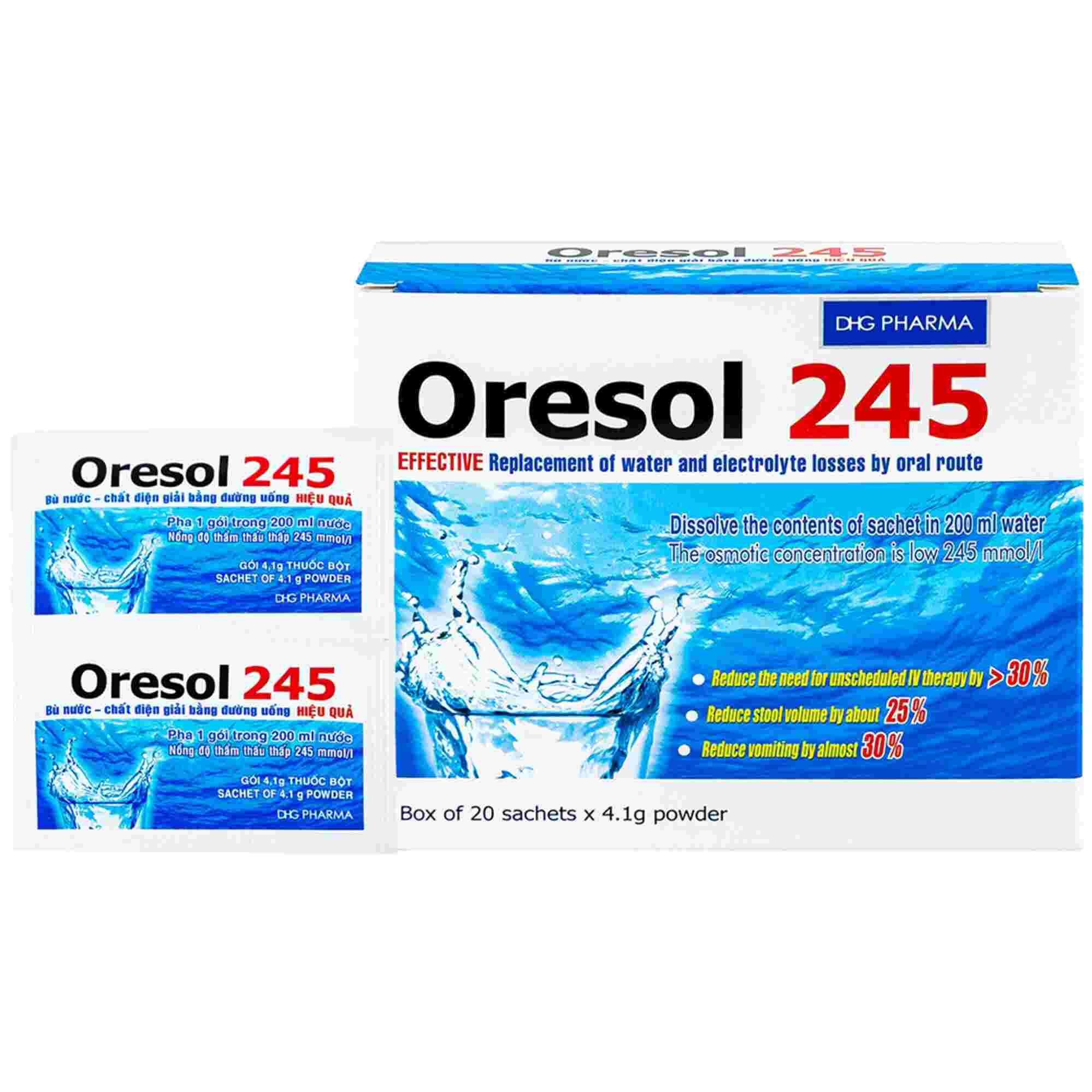 thuốc tiêu chảy cho bé giúp bù nước Oresol