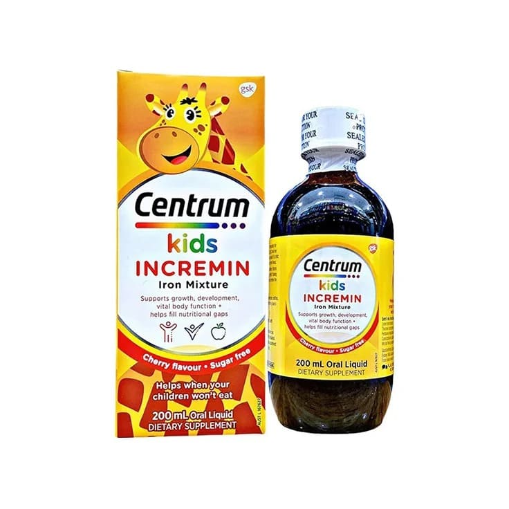 thuốc vitamin tổng hợp Centrum Kids Incremin Iron Mixture